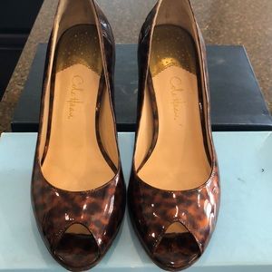 Cole Haan 3” patent leather peep toe 6.5